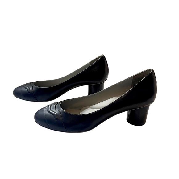 Moses Grace Preci Black Leather Pumps | Size 41 | Italian Vero Cuoio - Picture 4 of 7